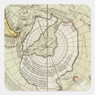 Die Antarktis 4 Quadratischer Aufkleber