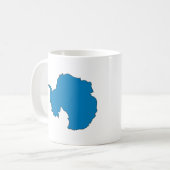 Die Antarktis-Flaggenkarte Kaffeetasse (Vorderseite Links)