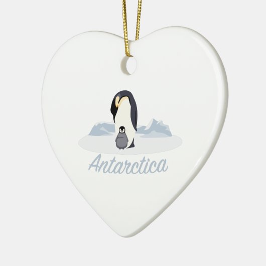 Die Antarktis-Pinguine Keramikornament (Links)