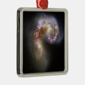 Die Antennengalaxien Silbernes Ornament (Rechts)