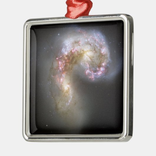 Die Antennengalaxien Silbernes Ornament (Links)