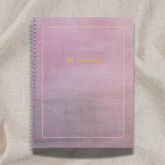 Die Anthologie | Mauve benutzerdefinierte Gedichts Notizblock