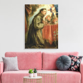 Die Anthony von Padua, die das christliche Kind be Leinwanddruck (Insitu (Wohnzimmer))