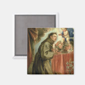 Die Anthony von Padua, die das christliche Kind be Magnet (Vorderseite/Rückseite)