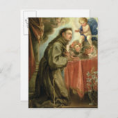 Die Anthony von Padua, die das christliche Kind be Postkarte (Vorne/Hinten)