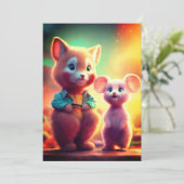 Die Antik mit Tom und Jerry zu erfassen! Einladung (Stehend Vorderseite)