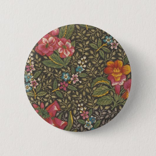 Die antike französische Toile de Jouy-Zweigstelle Button (Vorderseite)