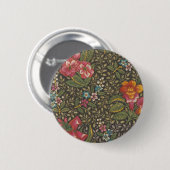 Die antike französische Toile de Jouy-Zweigstelle Button (Vorne & Hinten)