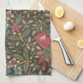 Die antike französische Toile de Jouy-Zweigstelle Geschirrtuch (Viertel Falte)