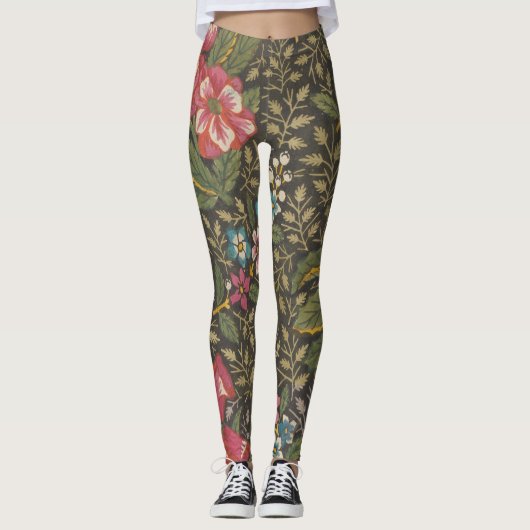 Die antike französische Toile de Jouy-Zweigstelle Leggings (Vorderseite)