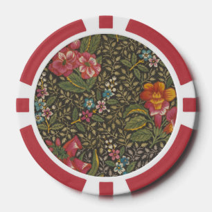 Die antike französische Toile de Jouy-Zweigstelle  Pokerchips