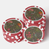 Die antike französische Toile de Jouy-Zweigstelle  Pokerchips (Stapel)