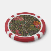 Die antike französische Toile de Jouy-Zweigstelle  Pokerchips (Einzeln)