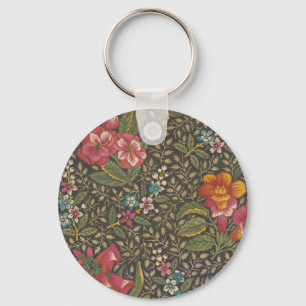 Die antike französische Toile de Jouy-Zweigstelle  Schlüsselanhänger