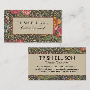 Die antike französische Toile de Jouy-Zweigstelle  Visitenkarte