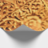Die antike Goldblume nah Geschenkpapier (Ecke)