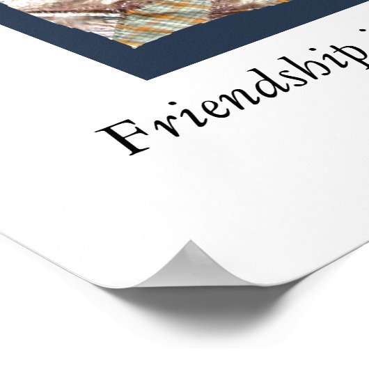 Die antike Quilt Freundschaft ist mit Liebe genäht Poster (Ecke)