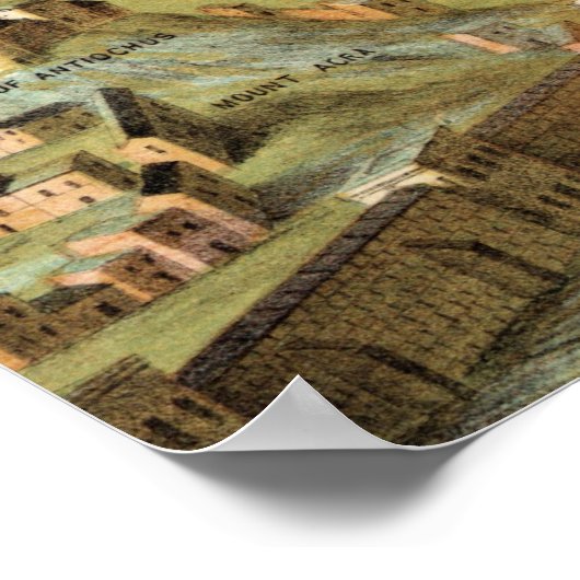 Die antike Stadt Jerusalem mit Solomons Tempel Poster (Ecke)