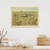 Die antike Stadt Jerusalem & Solomons Tempel Poster (Küche)