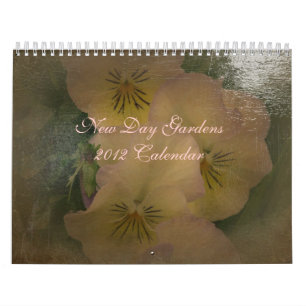 Die Antiqued Art des neuen Tagesgartens 2012 Kalender