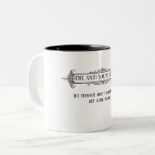 Die antisoziale Gesellschaft - Eine MisterP-Tasse Zweifarbige Tasse (Vorderseite Links)