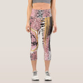 Die antisoziale Schmetterlingskatze mit hoher Wais Capri Leggings (Vorderseite)