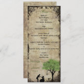 Die Antrag-Grün-Hochzeits-Menü-Karte Menükarte (Vorne/Hinten)