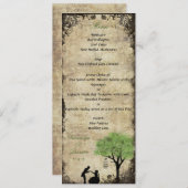 Die Antrag-Grün-Hochzeits-Menü-Karte Menükarte (Vorne/Hinten)