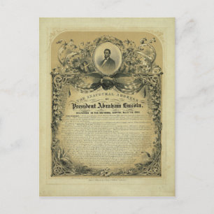 Die Antrittsrede von Präsident Abraham Lincoln Postkarte