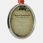 Die Antrittsrede von Präsidenten Abraham Lincoln Ornament Aus Metall (Rechts)