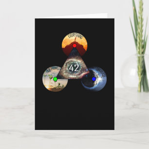 Die Antwort auf alles ist 42! Karte
