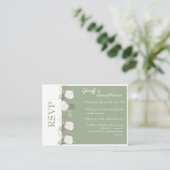 Die Antwort auf die Hochzeitsreise mit weißer Rose Begleitkarte (Stehend Vorderseite)