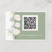 Die Antwort auf die Hochzeitsreise mit weißer Rose Begleitkarte (Rückseite)