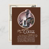 Die Antwort ist die Kaffeekarte Postkarte (Vorne/Hinten)