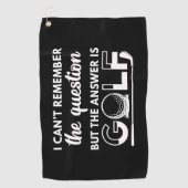 Die Antwort ist Golf Golfhandtuch (Vorderseite)