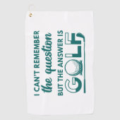 Die Antwort ist Golf Golfhandtuch (Vorderseite)