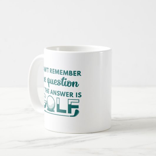 Die Antwort ist Golf Kaffeetasse (Vorderseite Links)