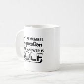 Die Antwort ist Golf Kaffeetasse (Vorderseite Links)
