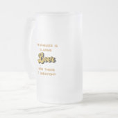 Die Antwort ist immer "Beer on a Mattglas Bierglas (Vorderseite Links)