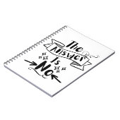 Die Antwort ist kein lustiges Zitat-Notebook Notizblock (Linke Seite)