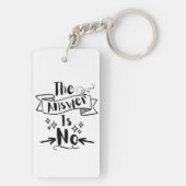 Die Antwort ist kein lustiges Zitat Schlüsselanhänger (Rückseite)