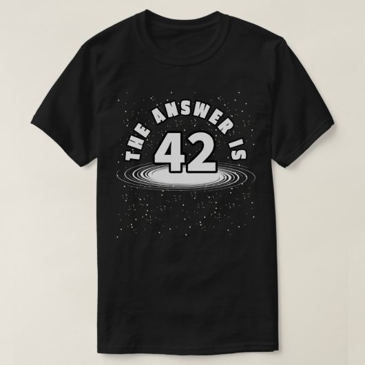 Die Antwort lautet: 42 Raumschiffe T-Shirt (Design vorne)