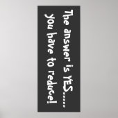 Die Antwort lautet Ja Poster (Vorne)