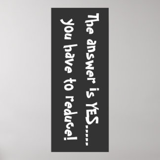 Die Antwort lautet Ja Poster