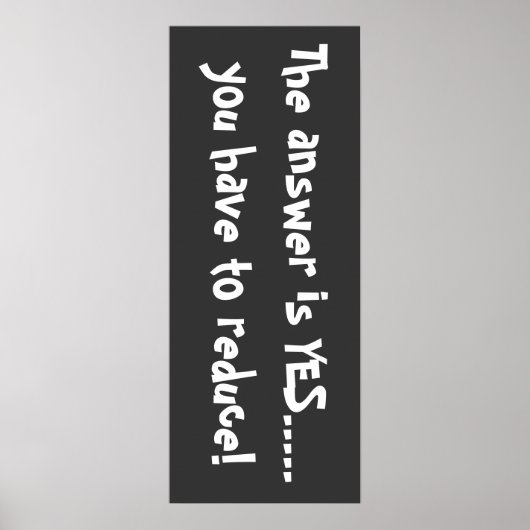 Die Antwort lautet Ja Poster (Vorne)