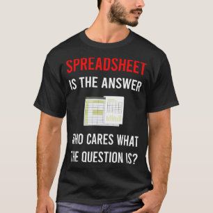 Die Antworten in Tabellenkalkulationstabellen T-Shirt