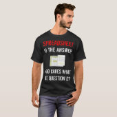 Die Antworten in Tabellenkalkulationstabellen T-Shirt (Vorne ganz)