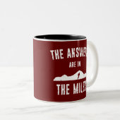 Die Antworten liegen in den Meilen Zweifarbige Tasse (VorderseiteRechts)