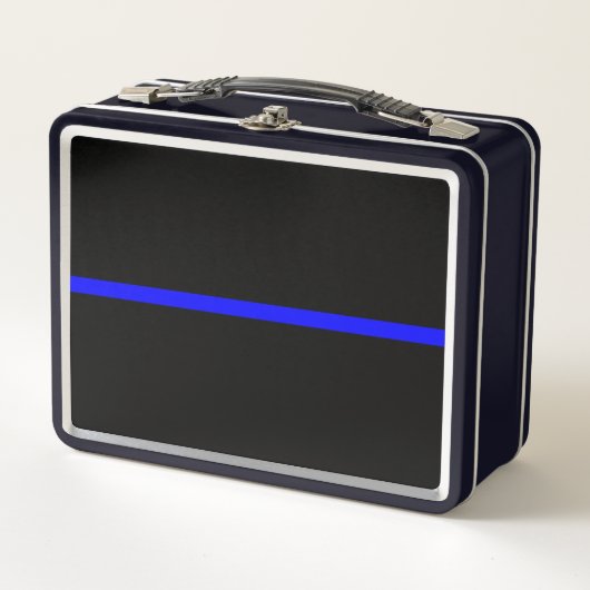 Die Anweisung symbolische Thin Blue Line Metall Brotdose (Vorderseite)