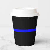 Die Anweisung symbolische Thin Blue Line Pappbecher (Vorderseite)